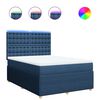 vidaXL Box spring postel s matrac&iacute; modr&aacute; 140x190 cm textil