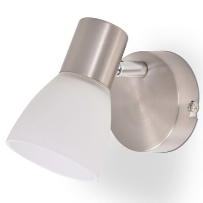 vidaXL Nástěnná lampa, 2 ks, E14, stříbrná