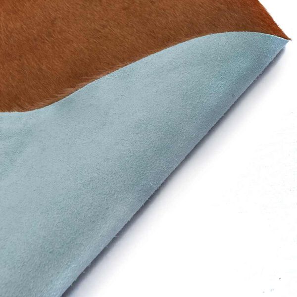 vidaXL Koberec z pravé hovězí kůže hnědo-bílý 150 x 170 cm