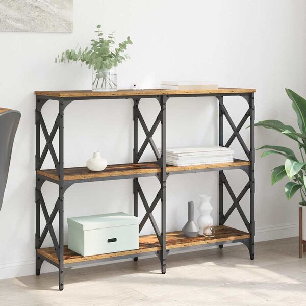 vidaXL Konzolov&yacute; stolek Star&eacute; dřevo 100 x 28 x 80,5 cm