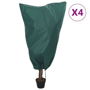 vidaXL Ochrann&eacute; n&aacute;vleky se stahovac&iacute; &scaron;ňůrkou 4 ks 70 g/m&sup2; 0,8 x 0,8 m