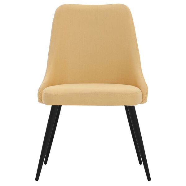 vidaXL J&iacute;deln&iacute; židle 2 ks žlut&eacute; textil