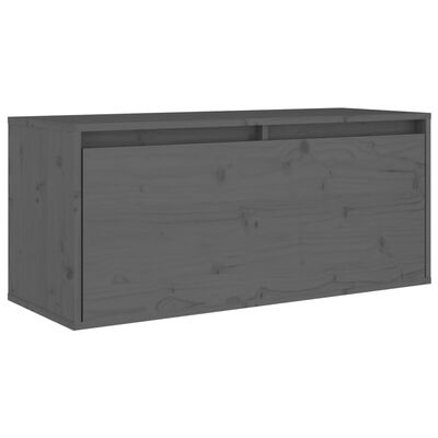 vidaXL TV skříňky 2 ks šedé masivní borové dřevo