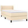 vidaXL Box spring postel s matrac&iacute; kr&eacute;mov&aacute; 90x200 cm textil
