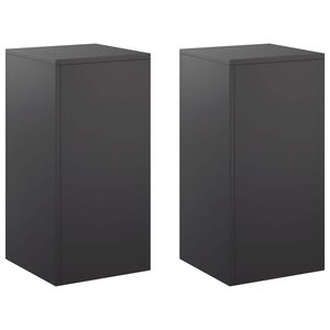 vidaXL Stojan na rostliny 2 pcs Čern&aacute; 30 x 30 x 60 cm Ocel