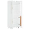 vidaXL Skř&iacute;ň highboard b&iacute;l&aacute; 69,5 x 34 x 180 cm kompozitn&iacute; dřevo