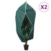 vidaXL Ochrann&eacute; n&aacute;vleky na rostliny na zip 2 ks 70 g/m&sup2; 1,55 x 1,55 m