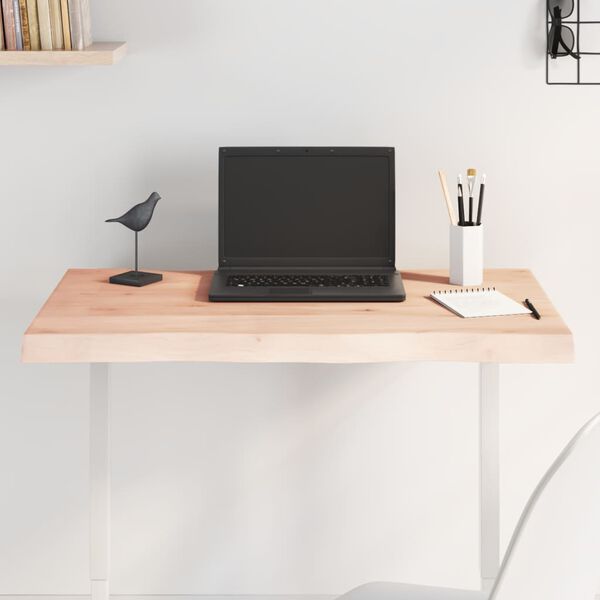 vidaXL Stolní deska 80x50x(2-4) cm neošetřený masivní dřevo živá hrana