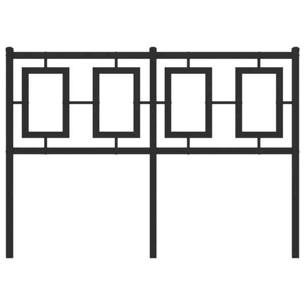 vidaXL Kovov&eacute; n&aacute;hradn&iacute; čelo postele čern&eacute; 120 cm