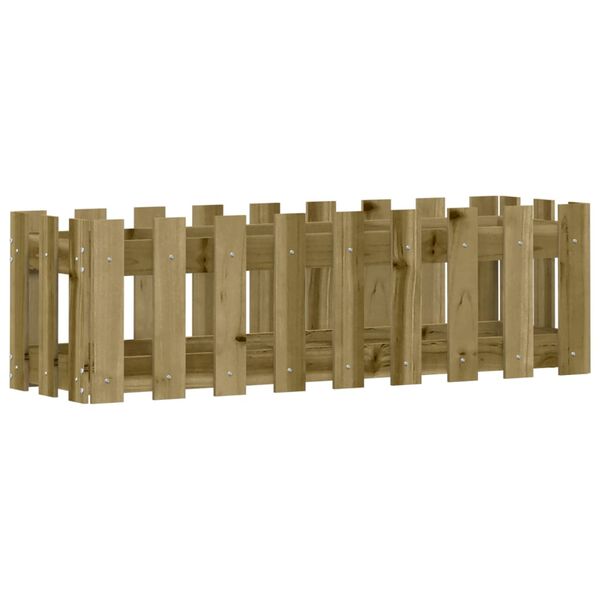 vidaXL Vyv&yacute;&scaron;en&yacute; z&aacute;hon plotov&yacute; design 100x30x30cm impregnovan&aacute; borovice