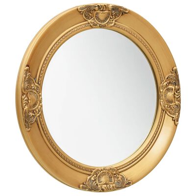vidaXL Nástěnné zrcadlo barokní styl 50 cm zlaté