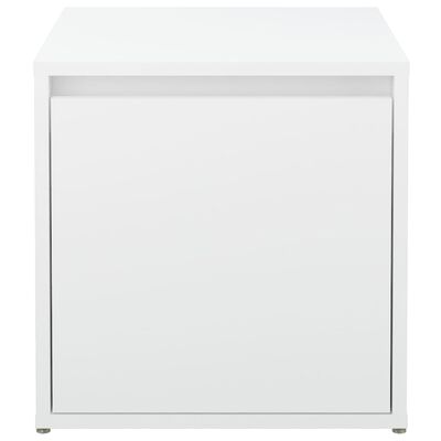 vidaXL Úložný box se zásuvkou bílý 40,5 x 40 x 40 cm kompozitní dřevo