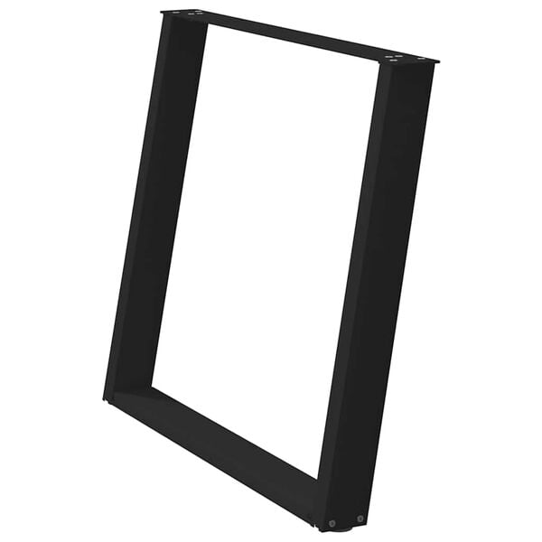 vidaXL Nohy k j&iacute;deln&iacute;mu stolu ve tvaru U, 2 ks, čern&eacute;, 90 x (72-73) cm, ocel