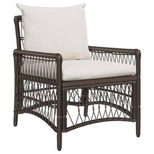 vidaXL Zahradn&iacute; křeslo s pol&scaron;t&aacute;řem Hněd&aacute; 73 x 61 x 77 cm polyratan