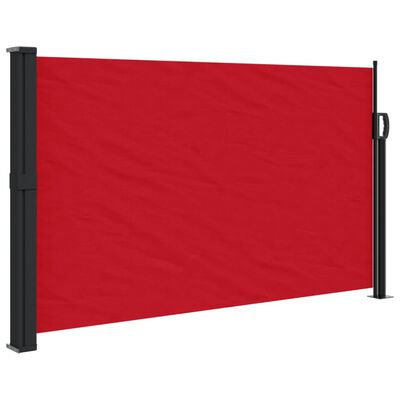 vidaXL Zatahovací boční markýza červená 120 x 500 cm