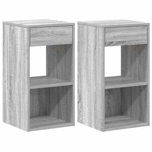 vidaXL Nočn&iacute; stolky se z&aacute;suvkou 2 ks &scaron;ed&yacute; sonoma 35x34x66,5 cm