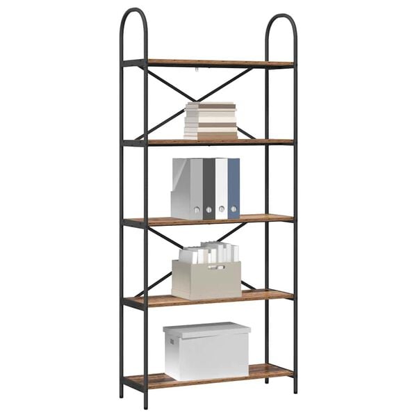 vidaXL Knihovna Star&eacute; dřevo 80 x 30 x 183 cm Kompozitn&iacute; dřevo