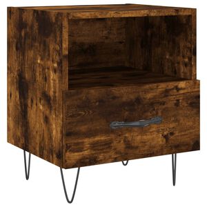 vidaXL Nočn&iacute; stolek kouřov&yacute; dub 40 x 35 x 47,5 cm kompozitn&iacute; dřevo
