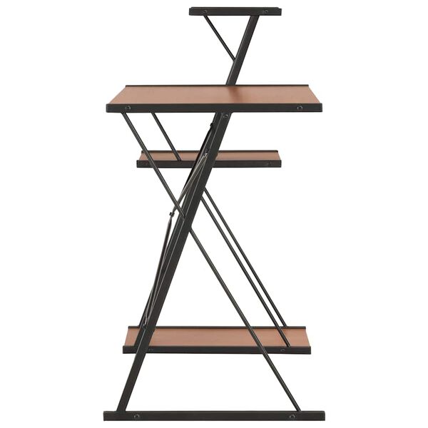 vidaXL Psac&iacute; stůl s poličkou čern&yacute; a hněd&yacute; 116 x 50 x 93 cm