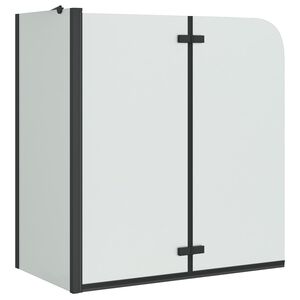 vidaXL Z&aacute;věs pro sprchu Čern&aacute; 120 x 68 x 130 cm ESG sklo a hlin&iacute;k