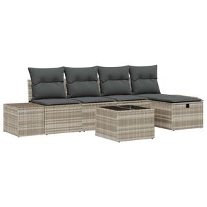 vidaXL Set pohovek 6 ks polyratan
