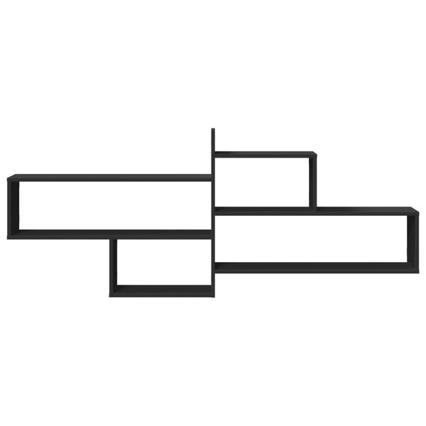 vidaXL N&aacute;stěnn&aacute; police čern&aacute; 167,5 x 18 x 68 cm kompozitn&iacute; dřevo