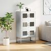 vidaXL Skříň highboard bílá 68x39x123 cm ocel