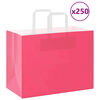 vidaXL Pap&iacute;rov&eacute; s&aacute;čky 250 ks s uchy růžov&eacute; 32x17x25 cm