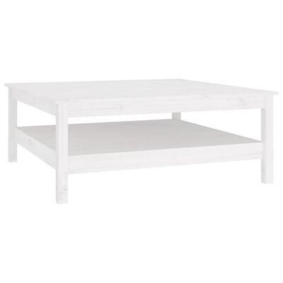 vidaXL Konferenční stolek bílý 100 x 100 x 40 cm masivní borové dřevo