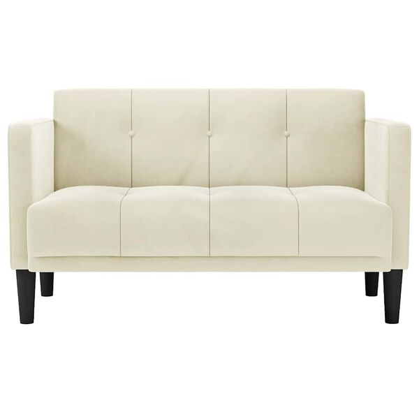 vidaXL Loveseat Sofa kr&eacute;mov&aacute; 111 cm samet