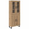 vidaXL Vysok&yacute; bufet 2 pcs Artisanov&yacute; dub 69,5 x 34 x 180 cm