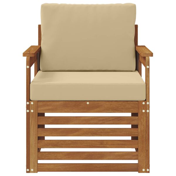 vidaXL Venkovn&iacute; pohovkov&aacute; souprava Masivn&iacute; ak&aacute;ciov&eacute; dřevo a polyester