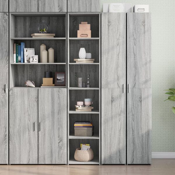 vidaXL Skř&iacute;ň highboard &scaron;ed&aacute; sonoma 40 x 41 x 185 cm kompozitn&iacute; dřevo