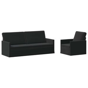 vidaXL Set pohovek 2 pcs Čern&aacute; Samet