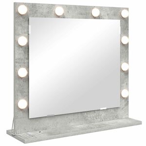 vidaXL Toaletn&iacute; zrcadlo Betonově &scaron;ed&aacute; 60 x 55 x 18 cm Obd&eacute;ln&iacute;kov&yacute;