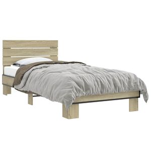 vidaXL R&aacute;m postele s čelem Dub sonoma 80 x 200 cm Kompozitn&iacute; dřevo