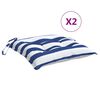 vidaXL Podu&scaron;ky na židli 2 ks modr&eacute; a b&iacute;l&eacute; pruhy 40 x 40 x 7 cm textil