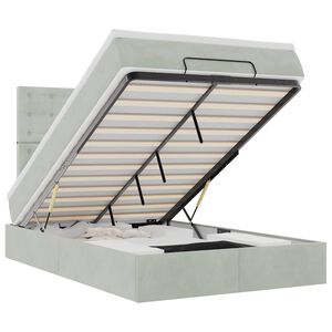 vidaXL Osmansk&yacute; r&aacute;m postele s matracemi světle &scaron;ed&aacute; 120x200cm samet