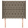 vidaXL Čelo postele typu u&scaron;&aacute;k taupe 103x16x118/128 cm textil