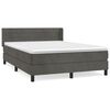 vidaXL Box spring postel s matrac&iacute; tmavě &scaron;ed&aacute; 140x200 cm samet
