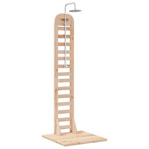 vidaXL Venkovn&iacute; sprcha 223 cm Masivn&iacute; borov&eacute; dřevo a nerezov&aacute; ocel