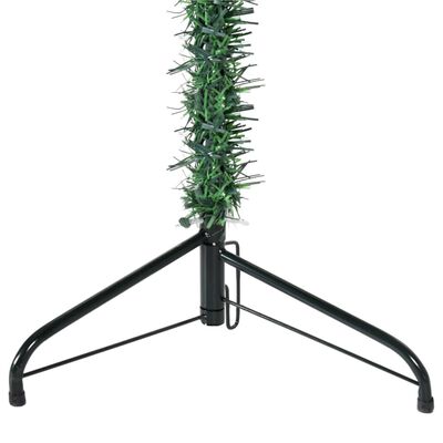vidaXL Úzký umělý poloviční vánoční stromek se stojanem zelený 150 cm