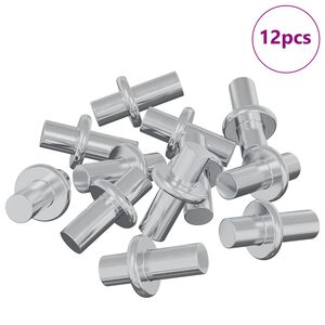 vidaXL Policejn&iacute; h&aacute;ček 12 pcs Stř&iacute;brn&aacute; 8,6 x 8,6 x 14,6 mm Ocel