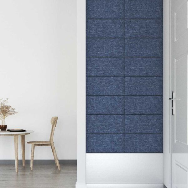 vidaXL N&aacute;stěnn&eacute; panely 12 ks modr&eacute; 60 x 30 cm textil 2,16 m&sup2;