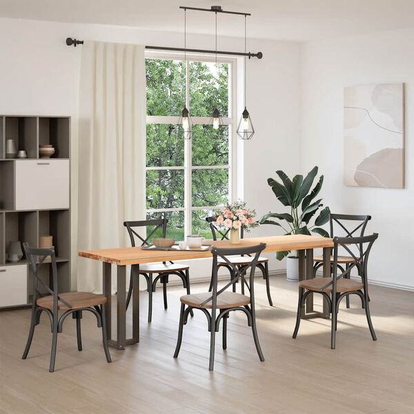 vidaXL Nohy konzolov&eacute;ho stolku ve tvaru T, 2 ks, čern&eacute;, 38 x 25 x (72-73) cm, ocel