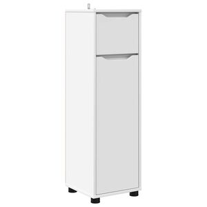 vidaXL Koupelnov&aacute; skř&iacute;ň B&iacute;l&aacute; 30,5 x 30 x 101 cm kompozitn&iacute; dřevo