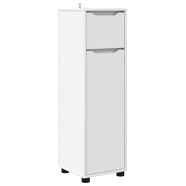 vidaXL Koupelnov&aacute; skř&iacute;ň B&iacute;l&aacute; 30,5 x 30 x 101 cm kompozitn&iacute; dřevo