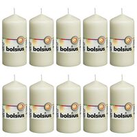 Bolsius Válcové svíčky 10 ks 120 x 58 mm slonovinové