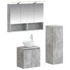 vidaXL Sada koupelnov&eacute;ho n&aacute;bytku 4 pcs Betonově &scaron;ed&aacute;