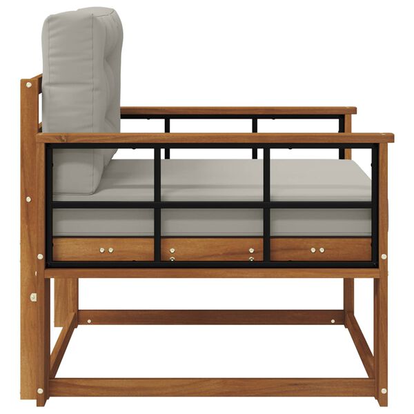 vidaXL Venkovn&iacute; středn&iacute; pohovka Masivn&iacute; ak&aacute;tov&eacute; dřevo Př&iacute;rodn&iacute;